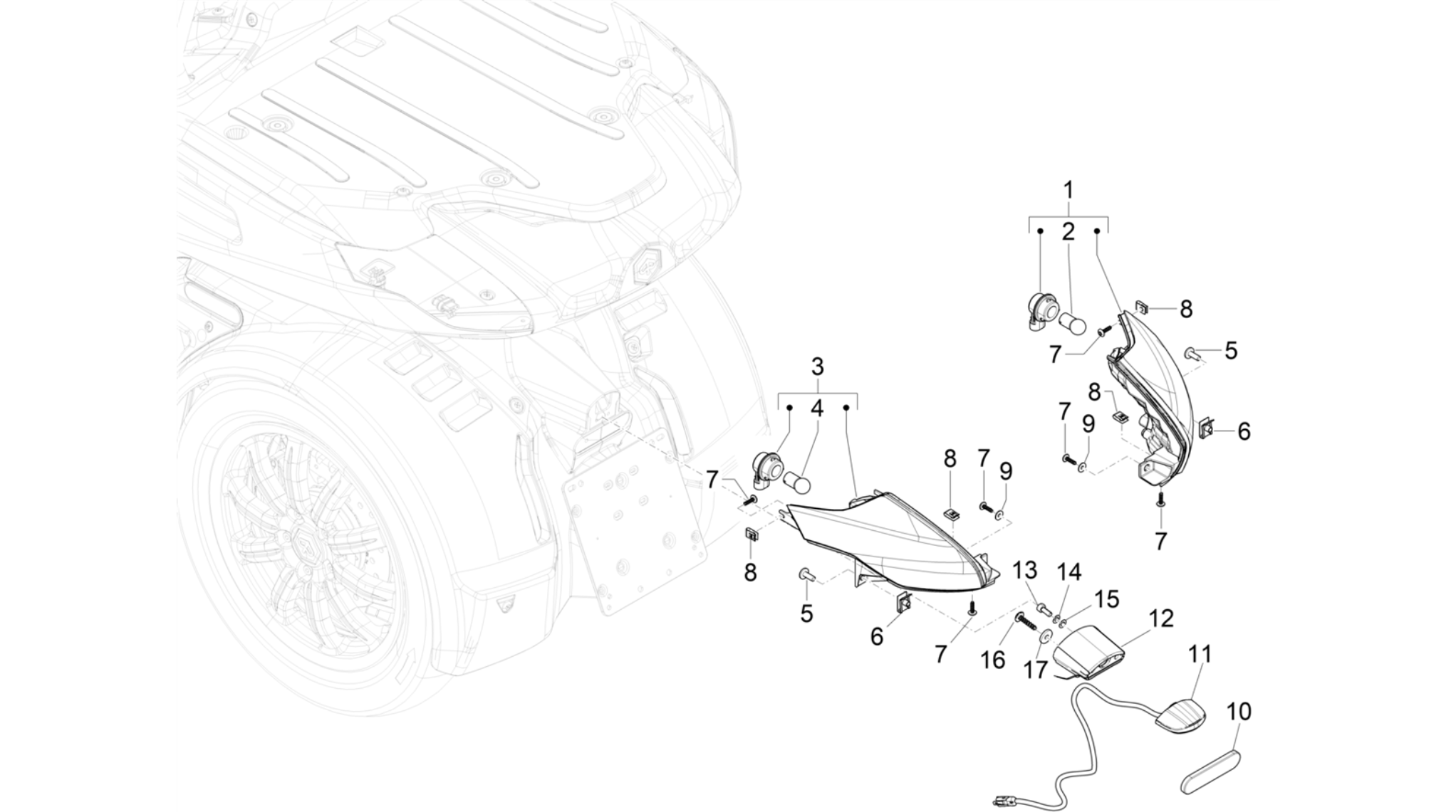 Rear headlamps - Turn signal lamps