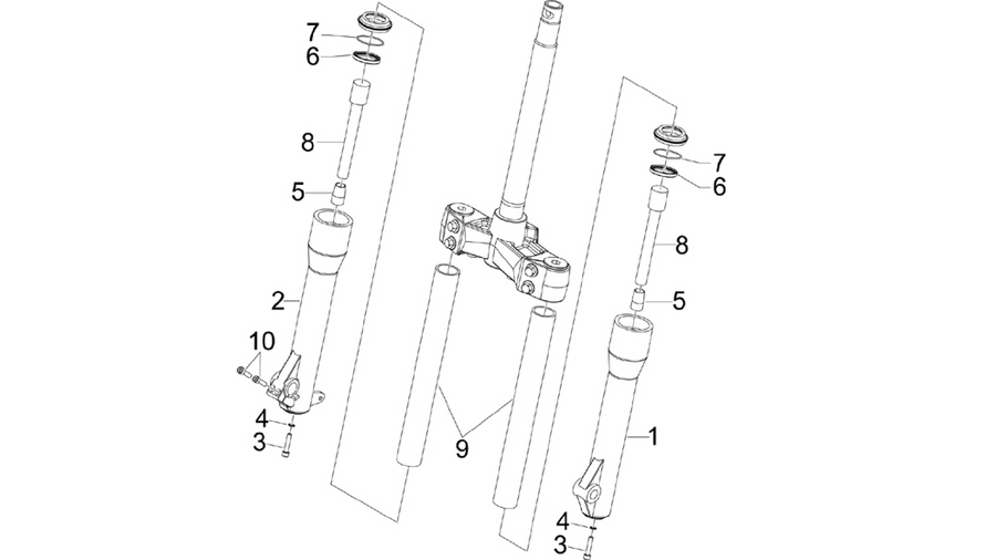 Fork's components (Kayaba)