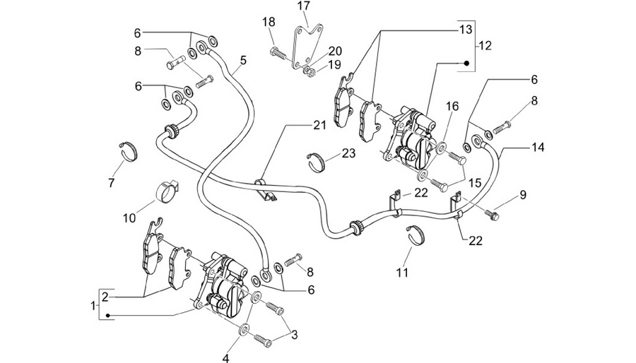 Brakes pipes - Calipers