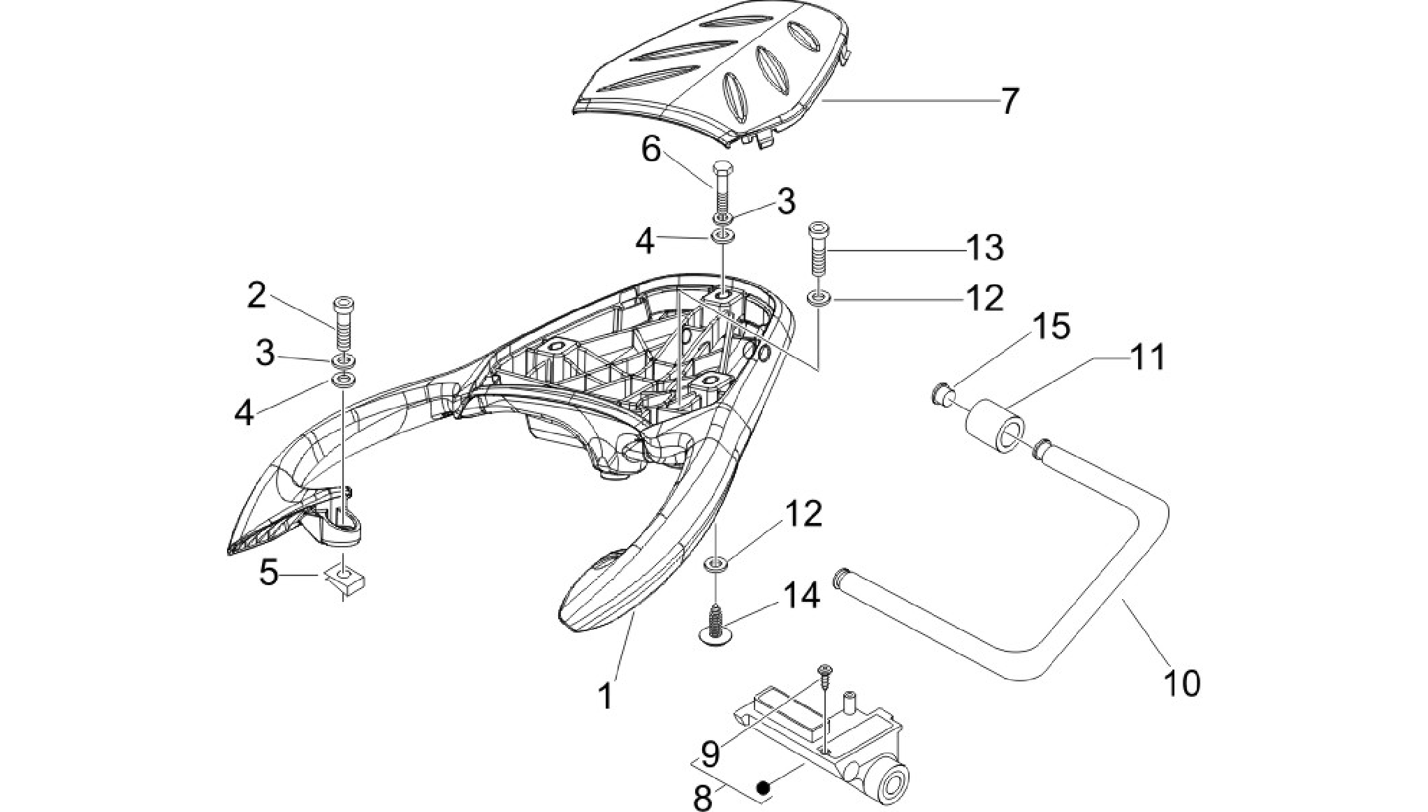 Rear luggage rack