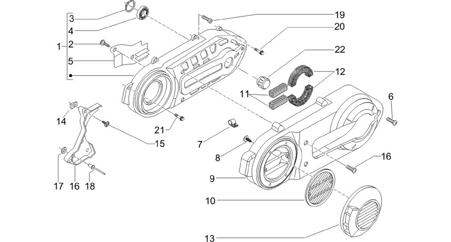 Crankcase cover - Crankcase cooling