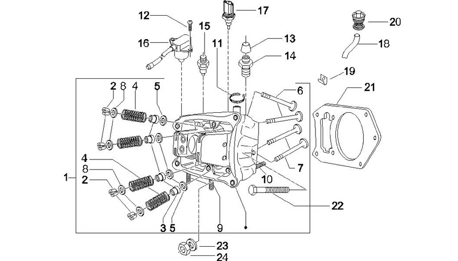 Cylinder head unit - Valve