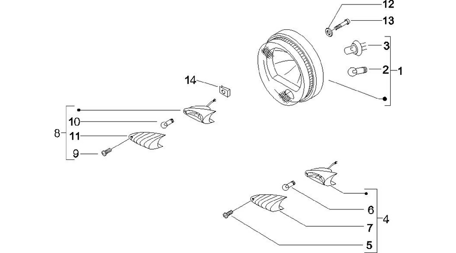 Front headlamps - Turn signal lamps