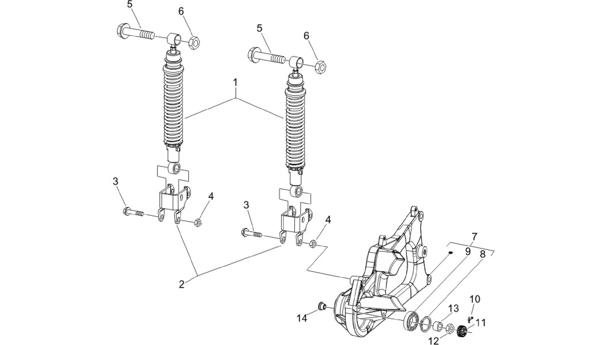 Rear suspension - Shock absorber/s