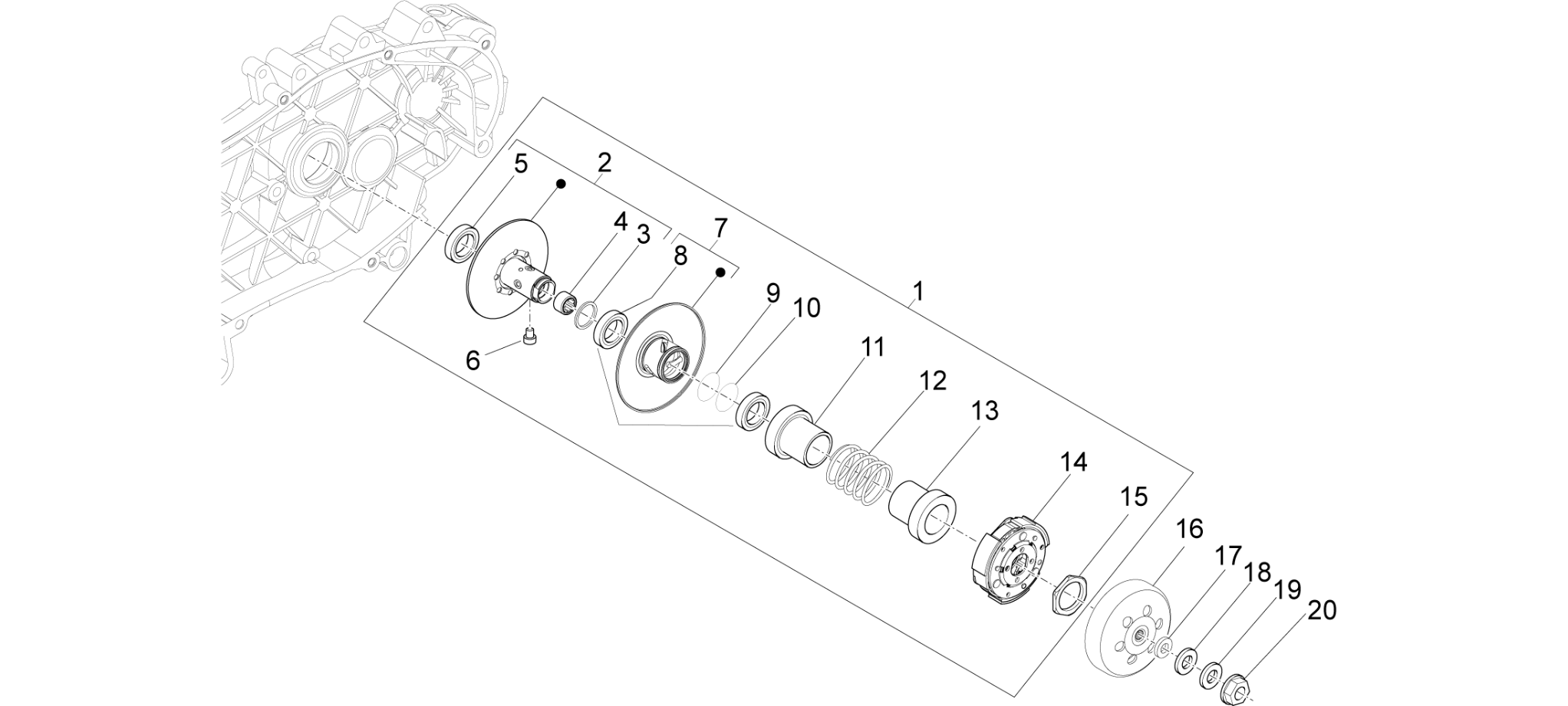 Driven pulley