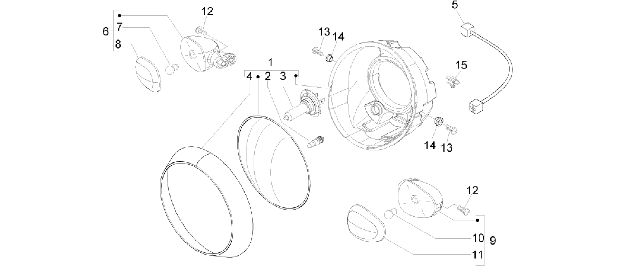 Front headlamps - Turn signal lamps