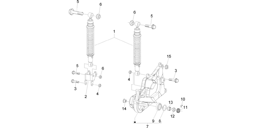 Rear suspension - Shock absorber/s