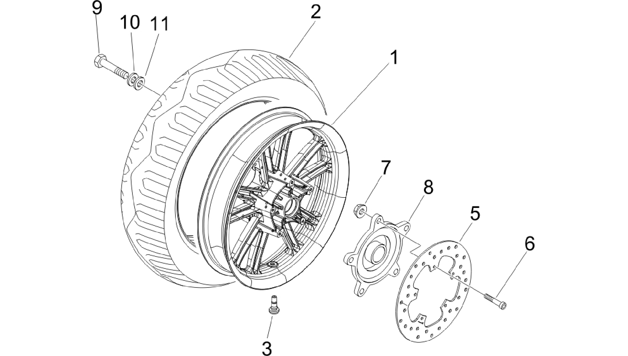 Rear wheel