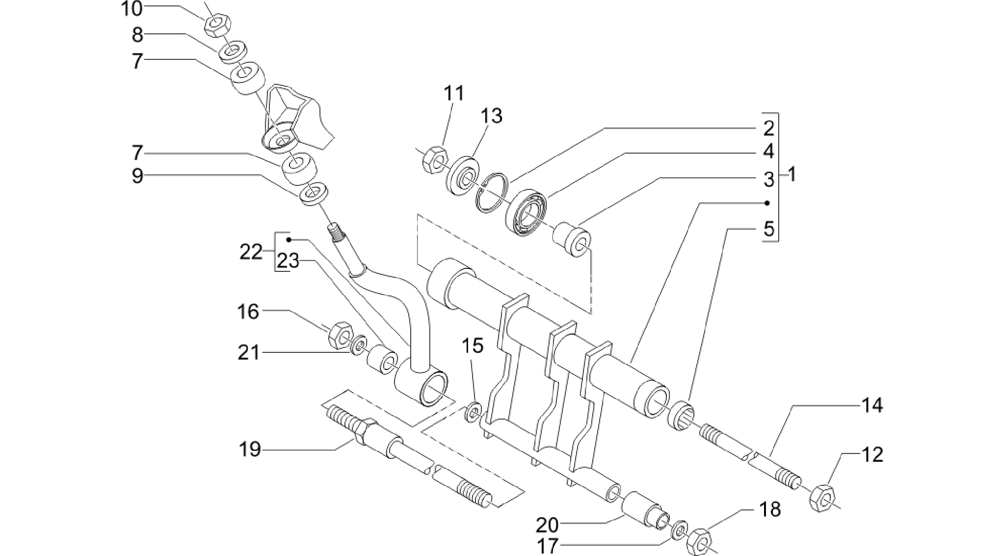 Swinging arm