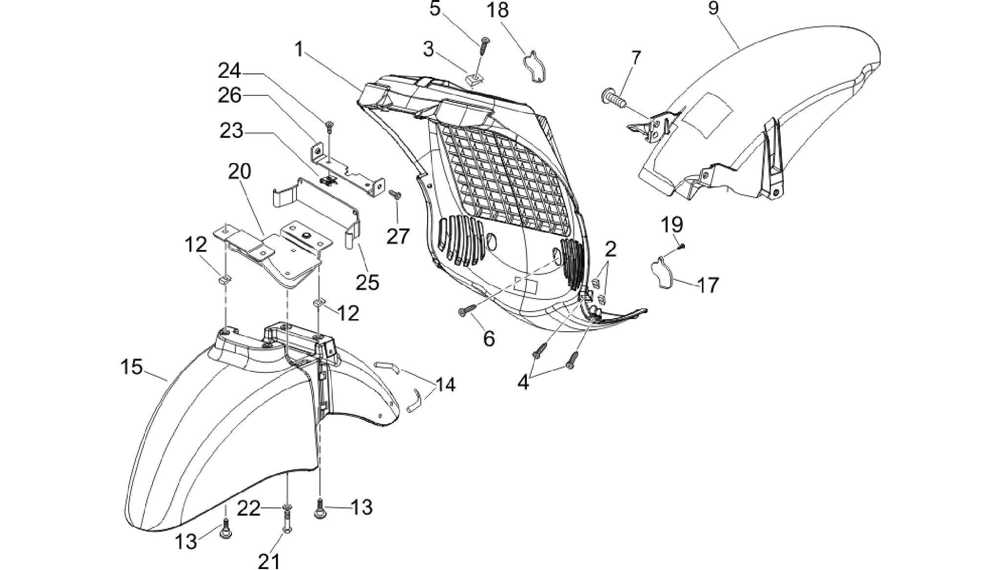 Wheel huosing - Mudguard
