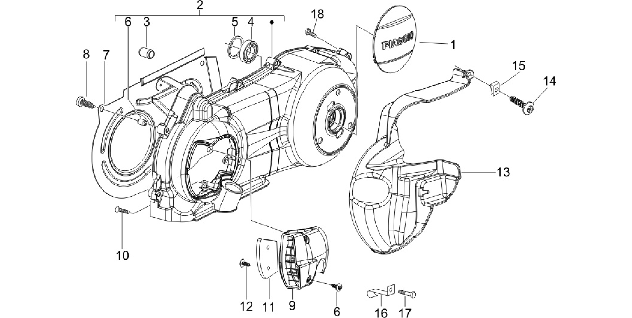 Crankcase cover - Crankcase cooling