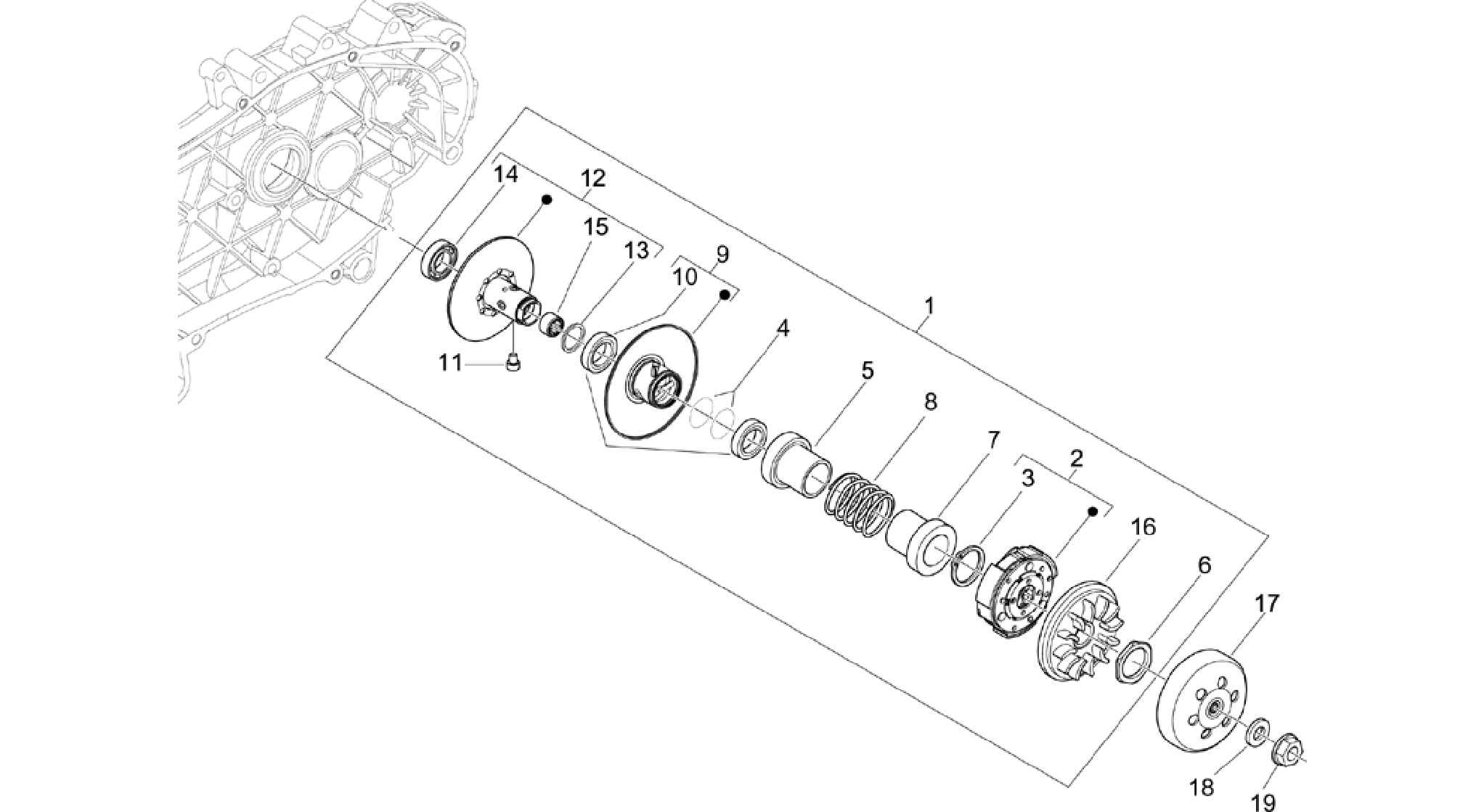 Driven pulley