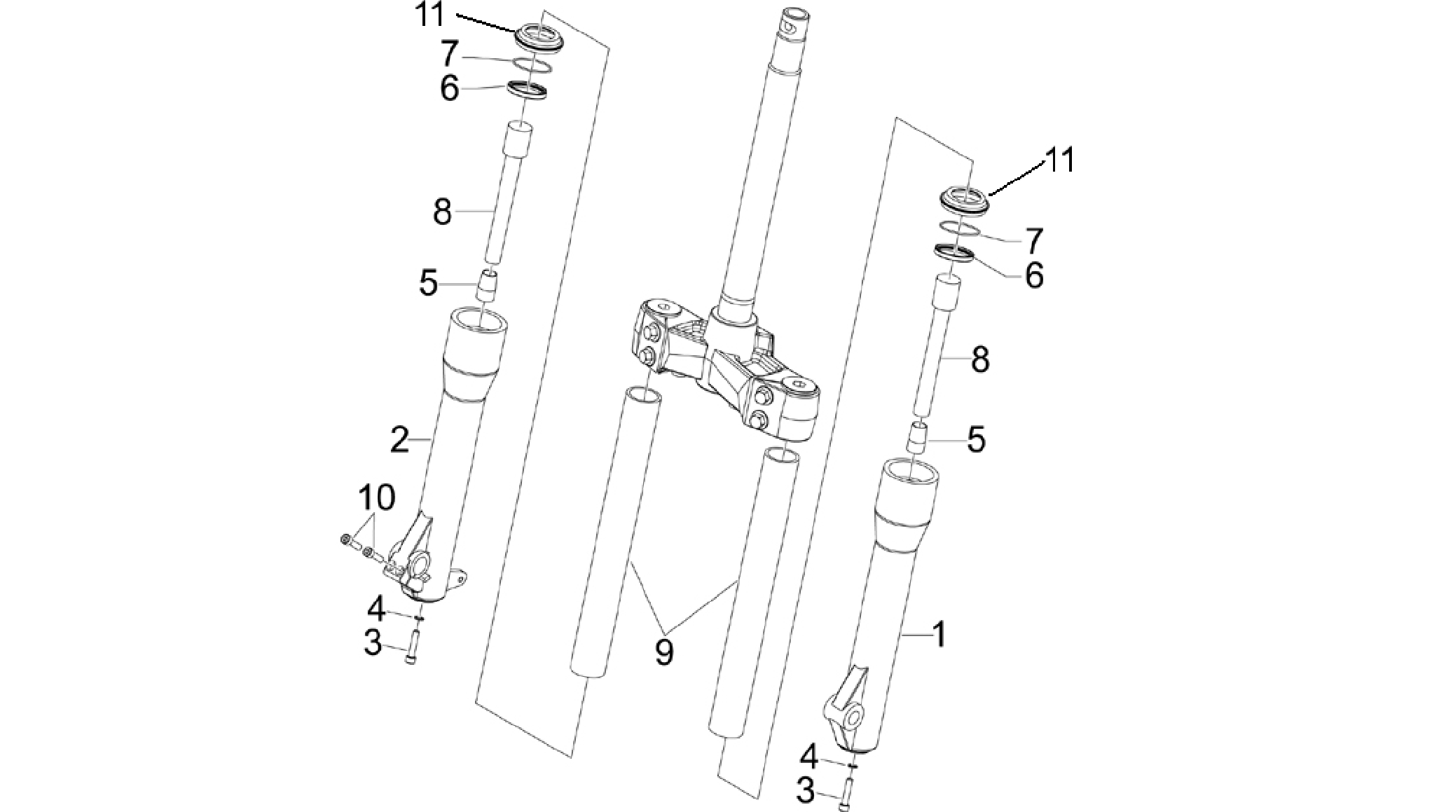 Fork's components (Kayaba)