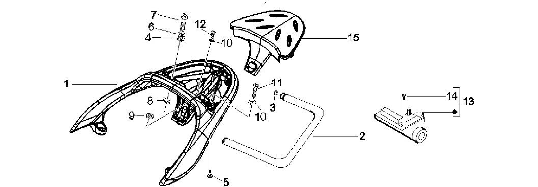 Rear luggage rack