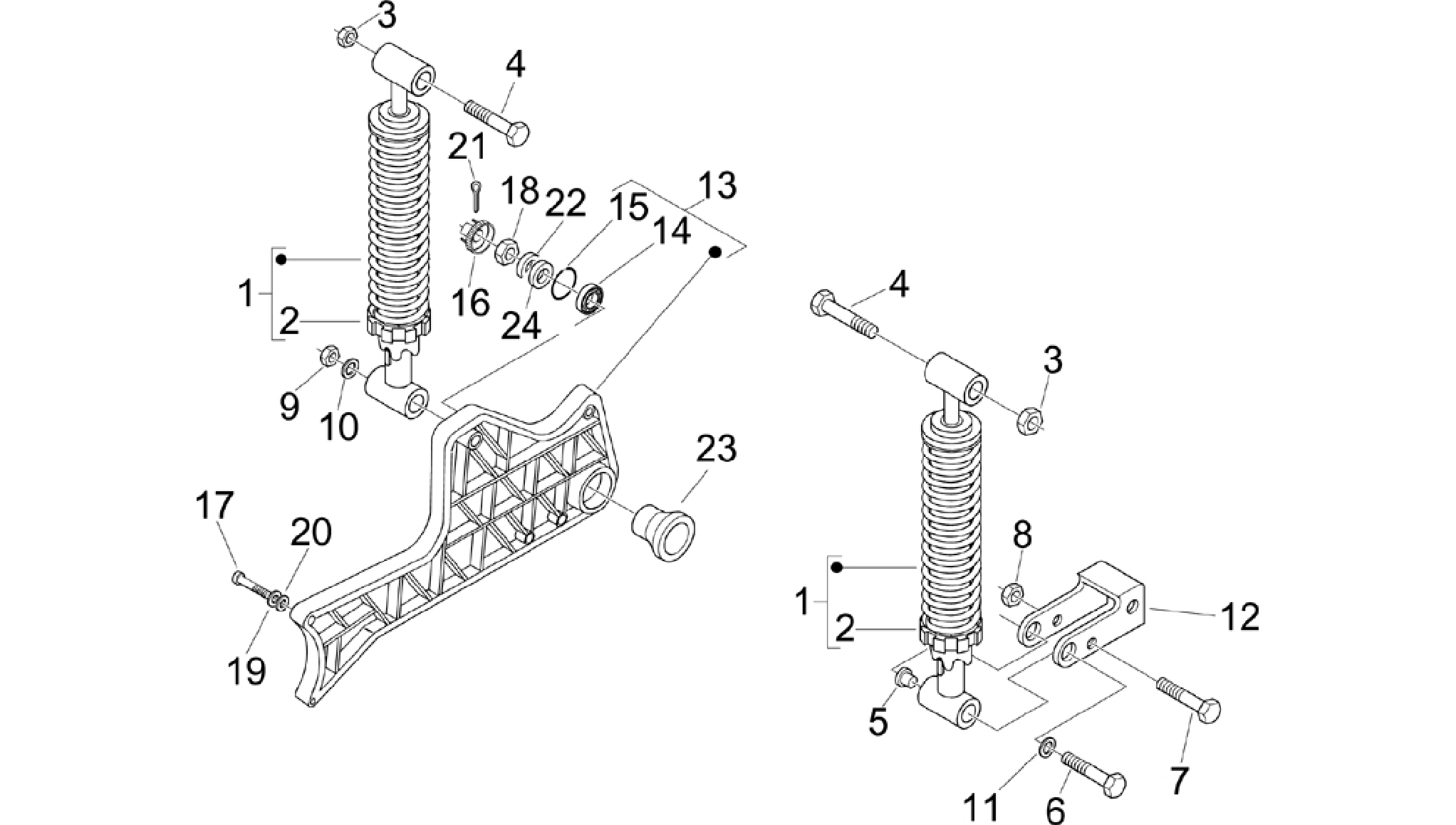 Rear suspension - Shock absorber/s