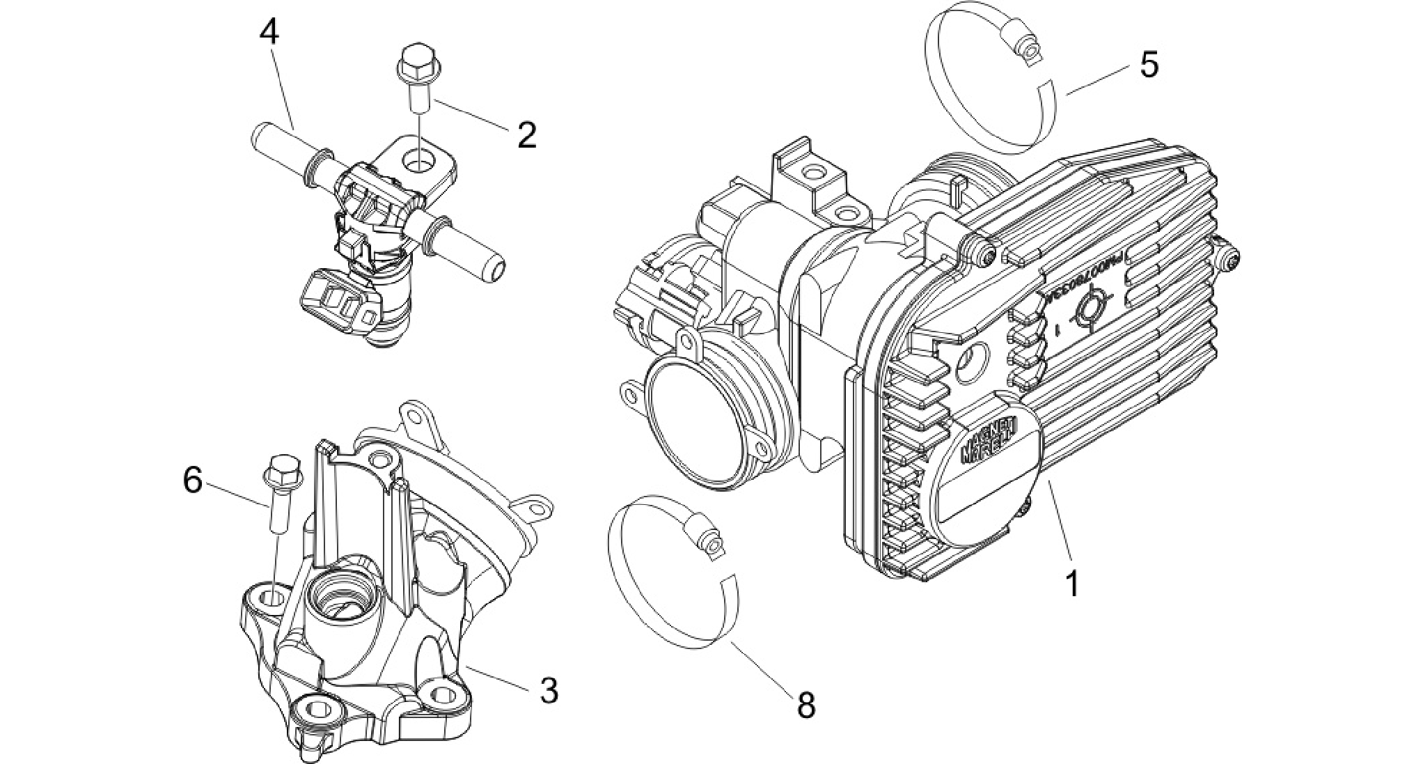 Throttle body - Injector - Induction joint