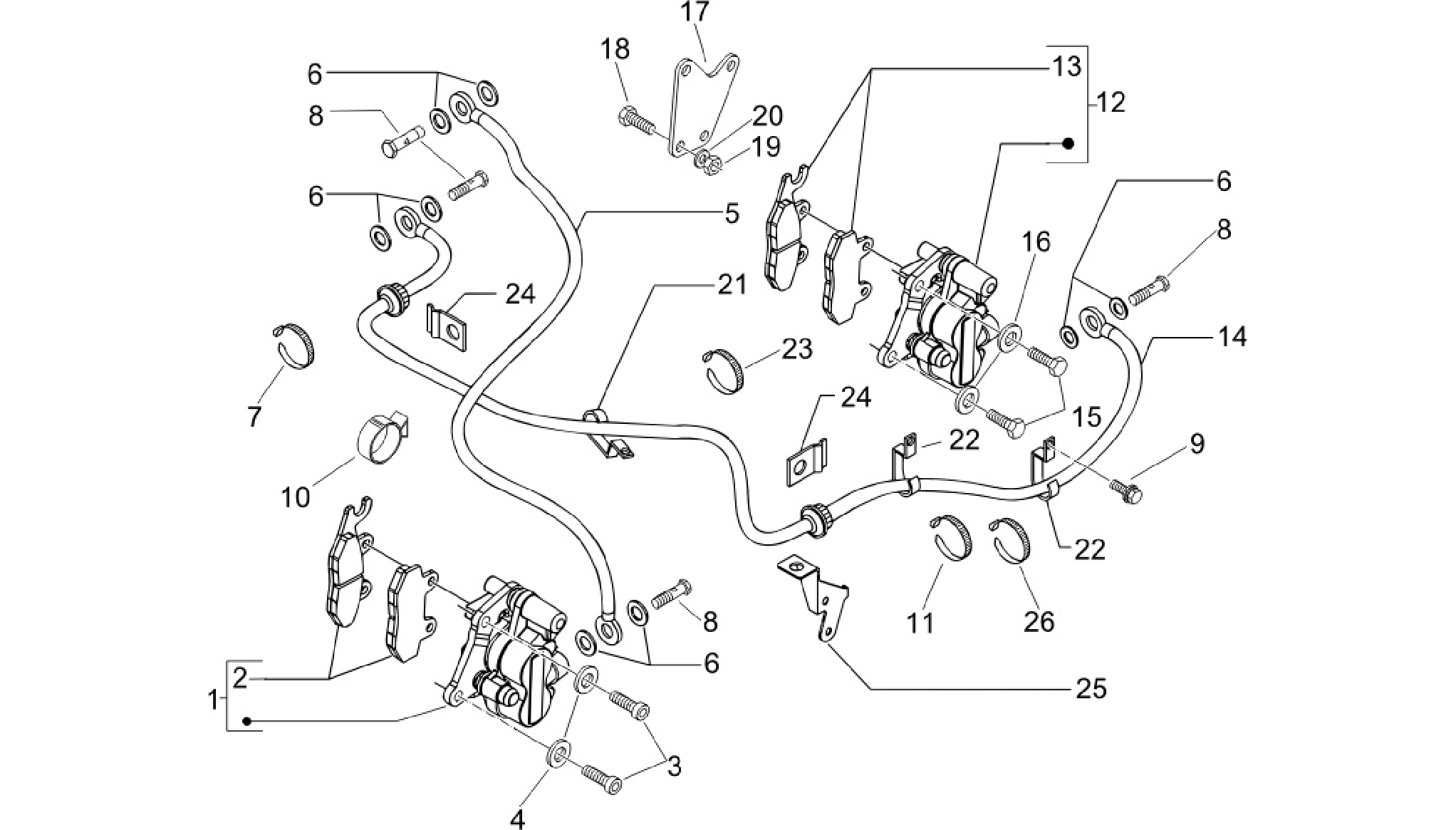 Brakes pipes - Calipers