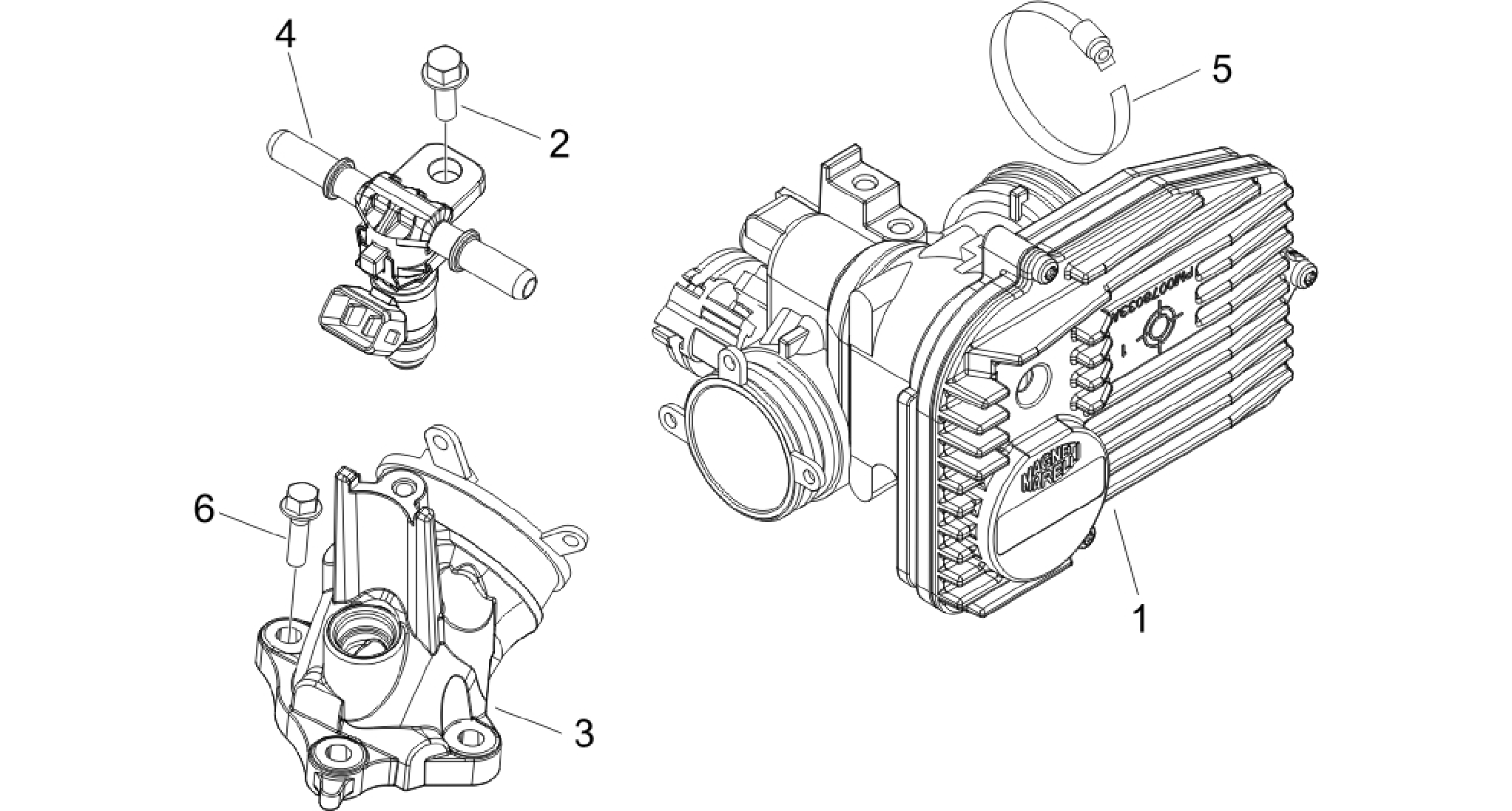 Throttle body - Injector - Induction joint
