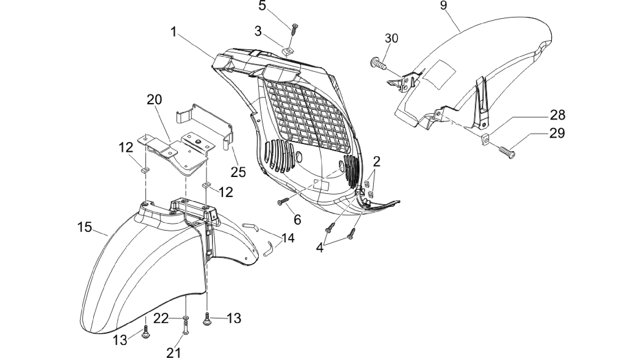 Wheel huosing - Mudguard