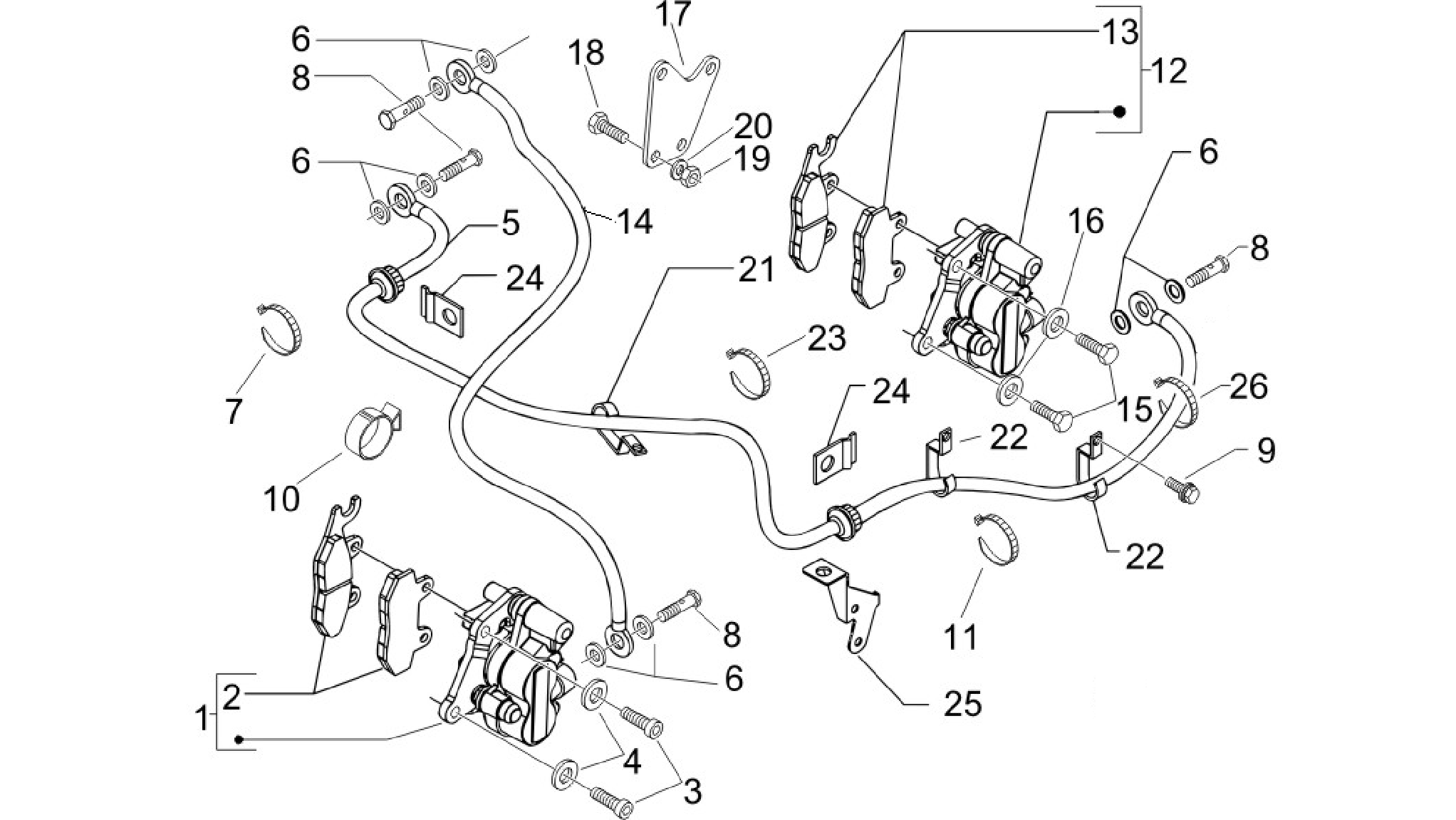 Brakes pipes - Calipers