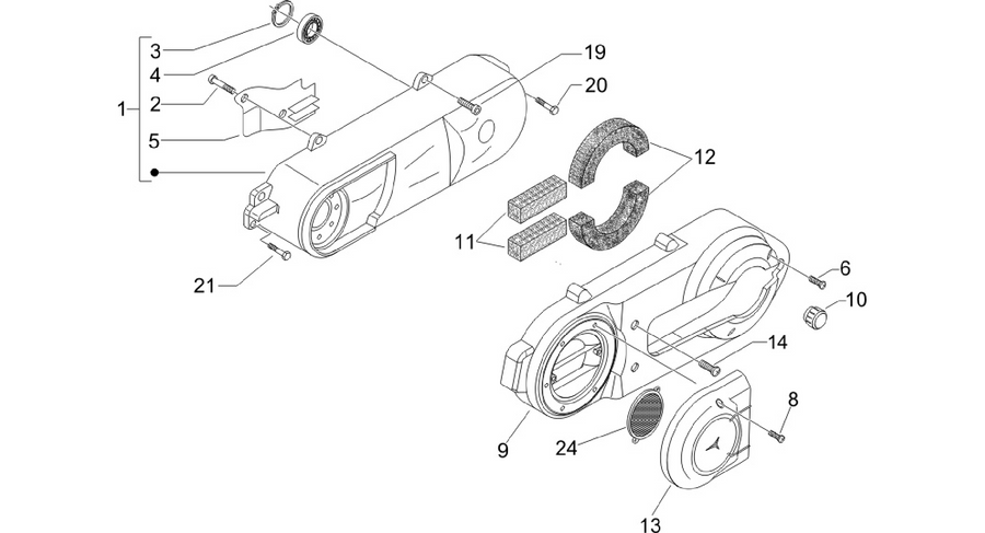 Crankcase cover - Crankcase cooling