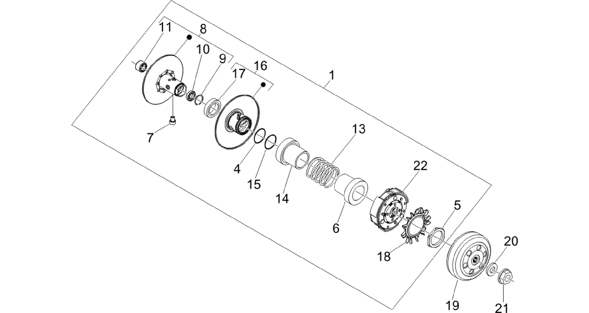 Driven pulley