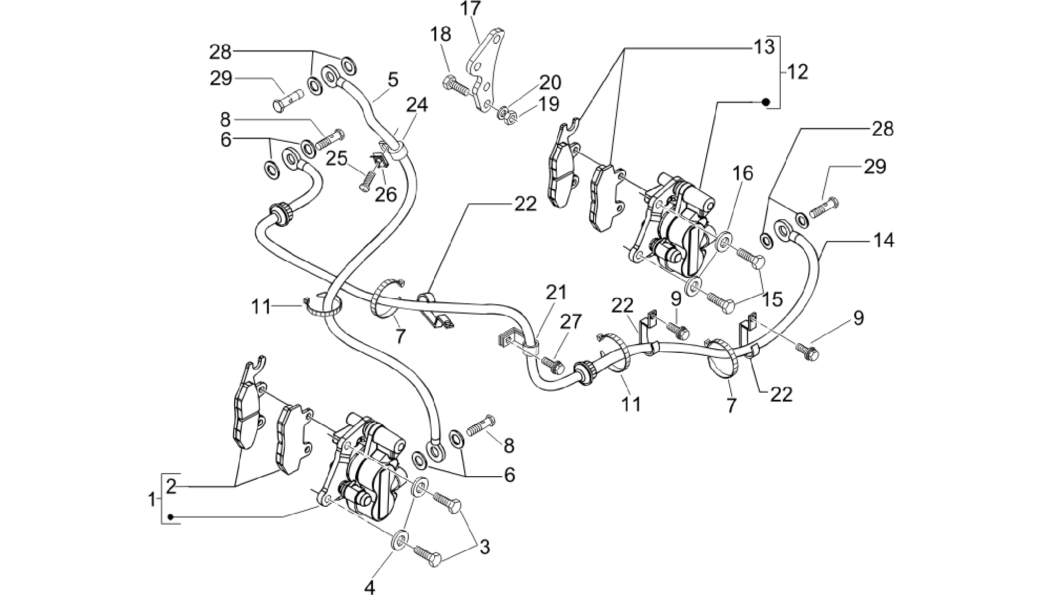 Brakes pipes - Calipers