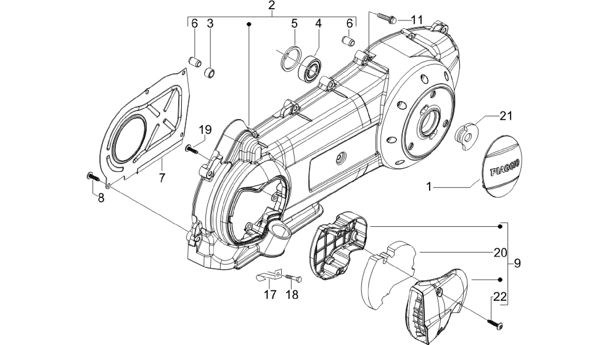 Crankcase cover - Crankcase cooling