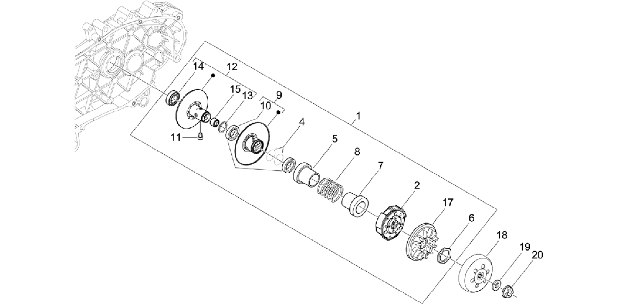 Driven pulley