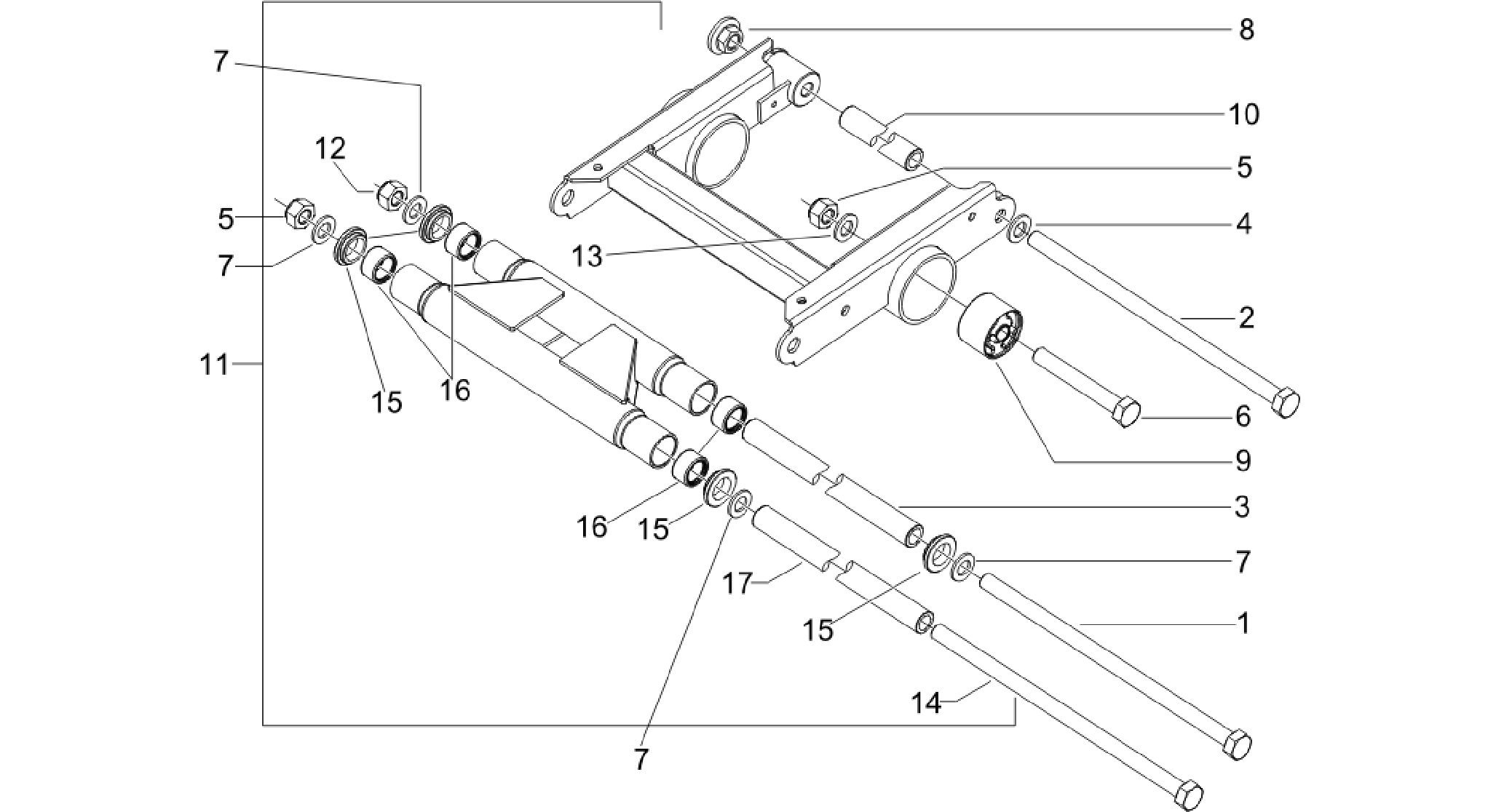 Swinging arm