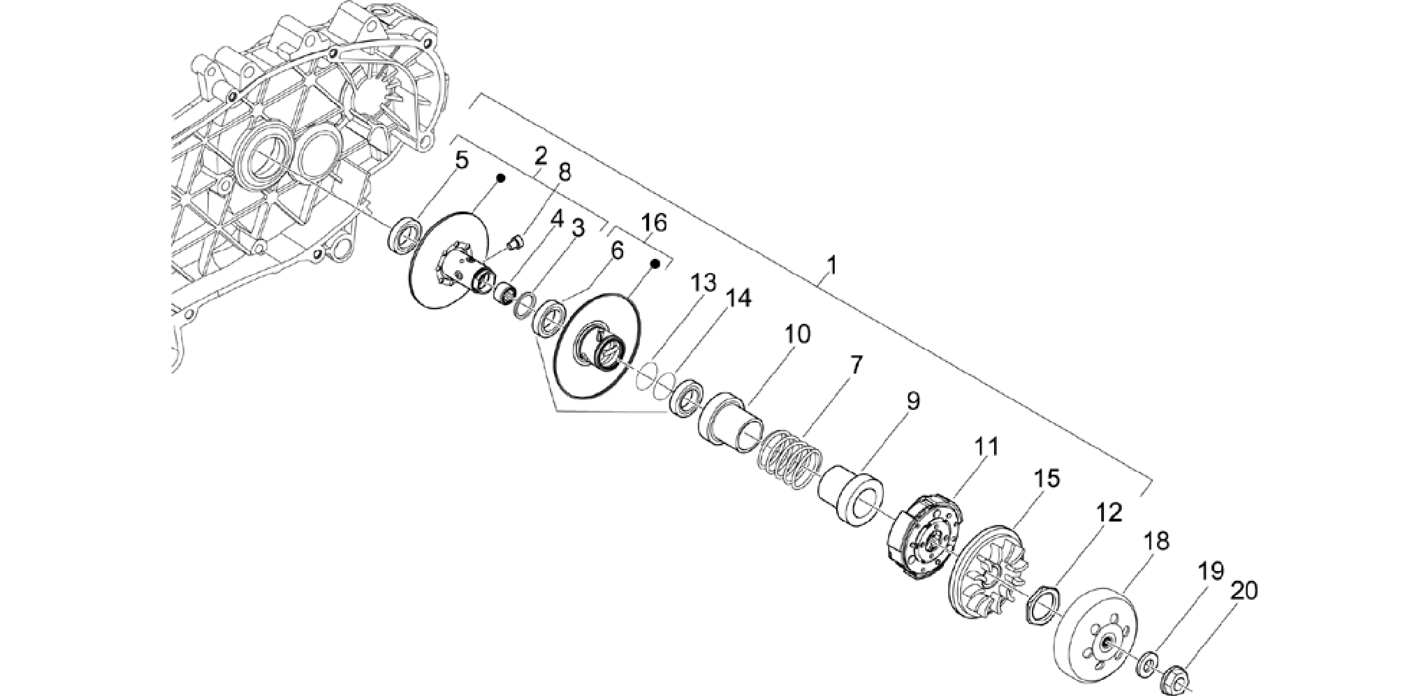 Driven pulley