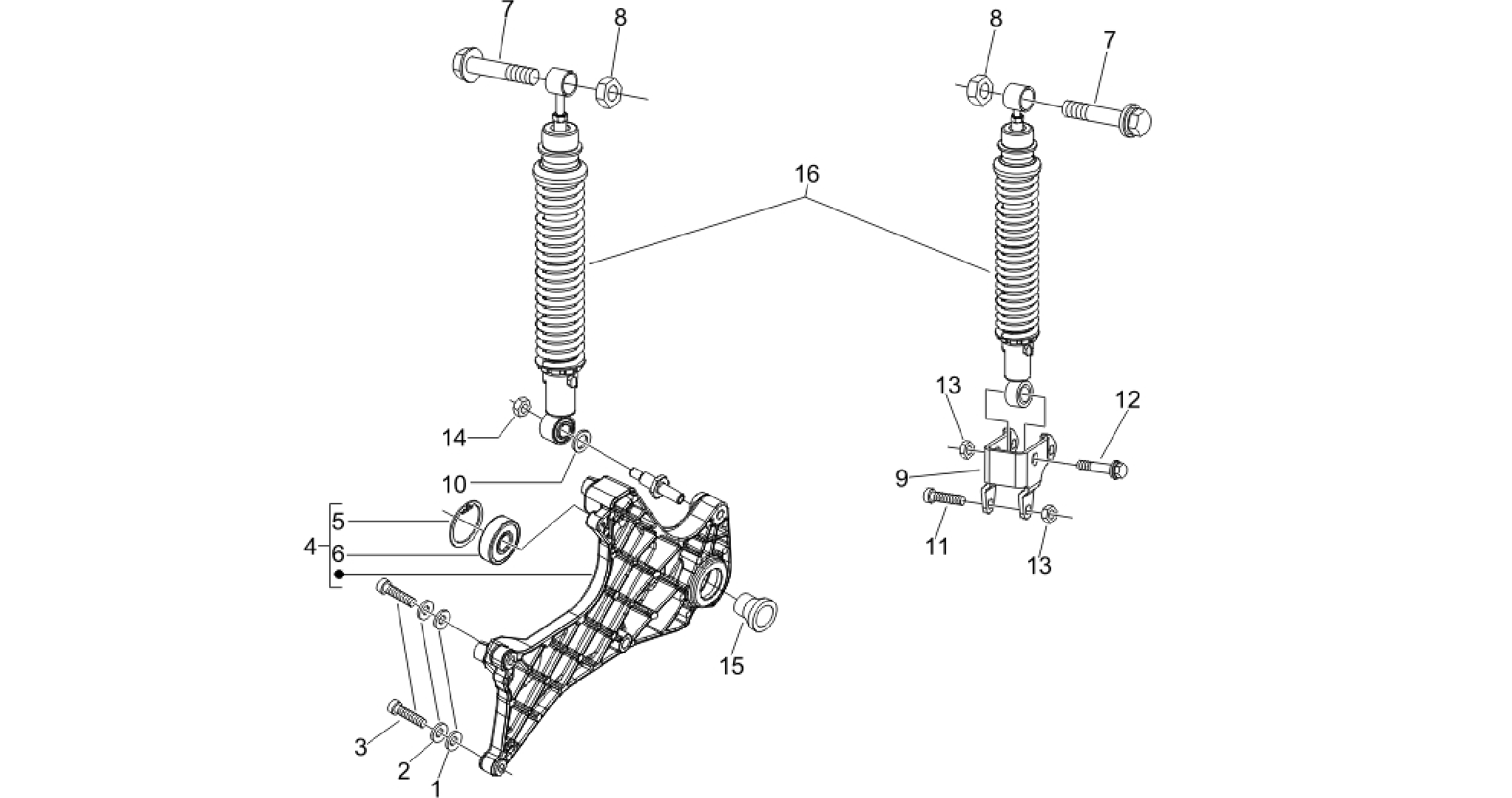 Rear suspension - Shock absorber/s
