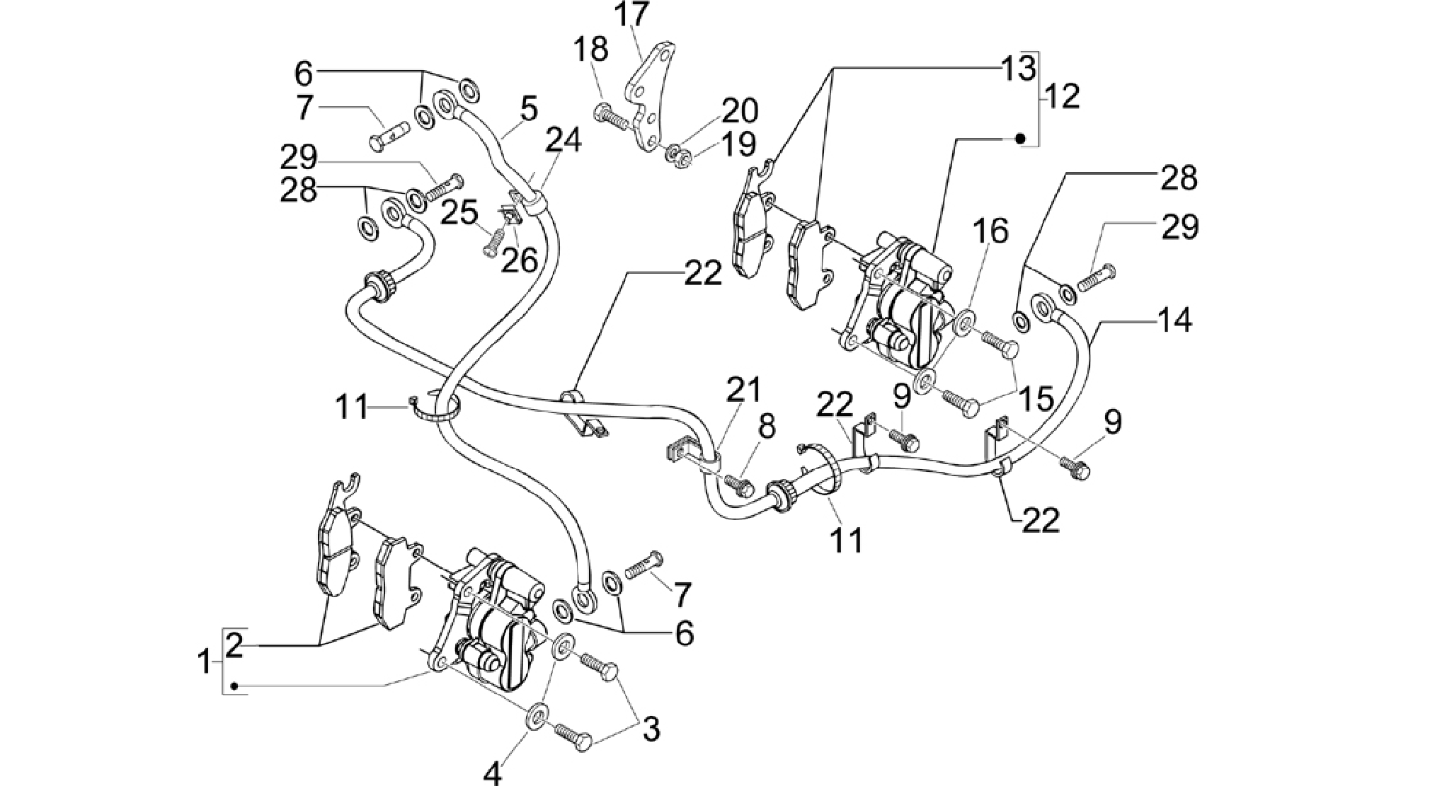 Brakes pipes - Calipers