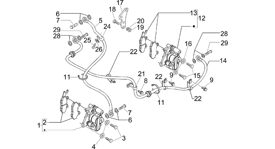 Brakes pipes - Calipers