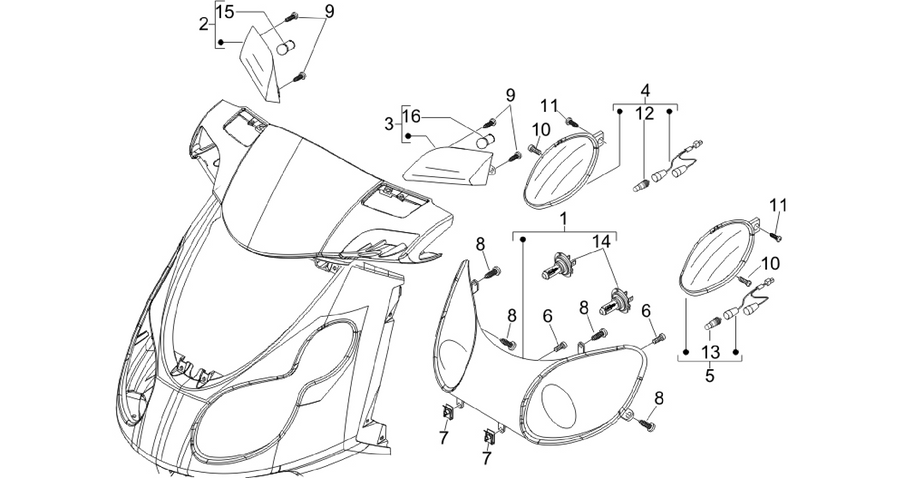 Front headlamps - Turn signal lamps