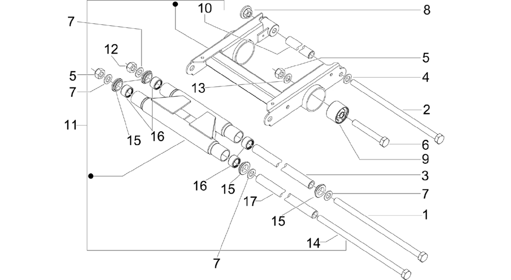 Swinging arm