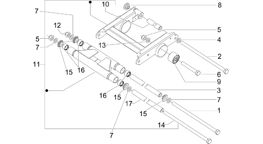 Swinging arm