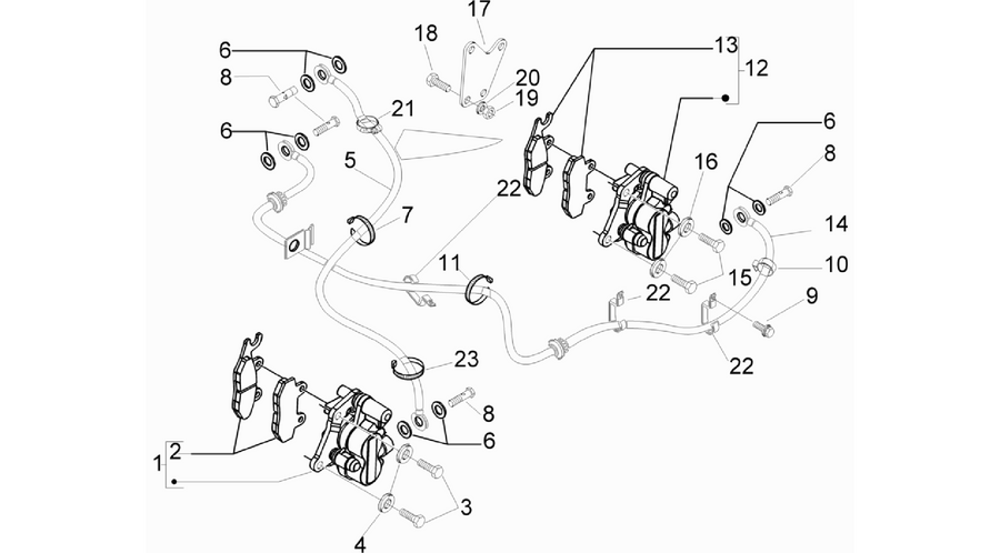 Brakes pipes - Calipers