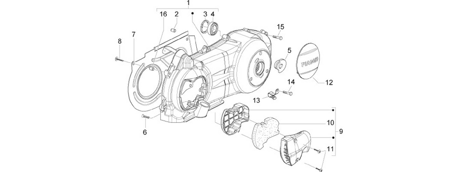 Crankcase cover - Crankcase cooling