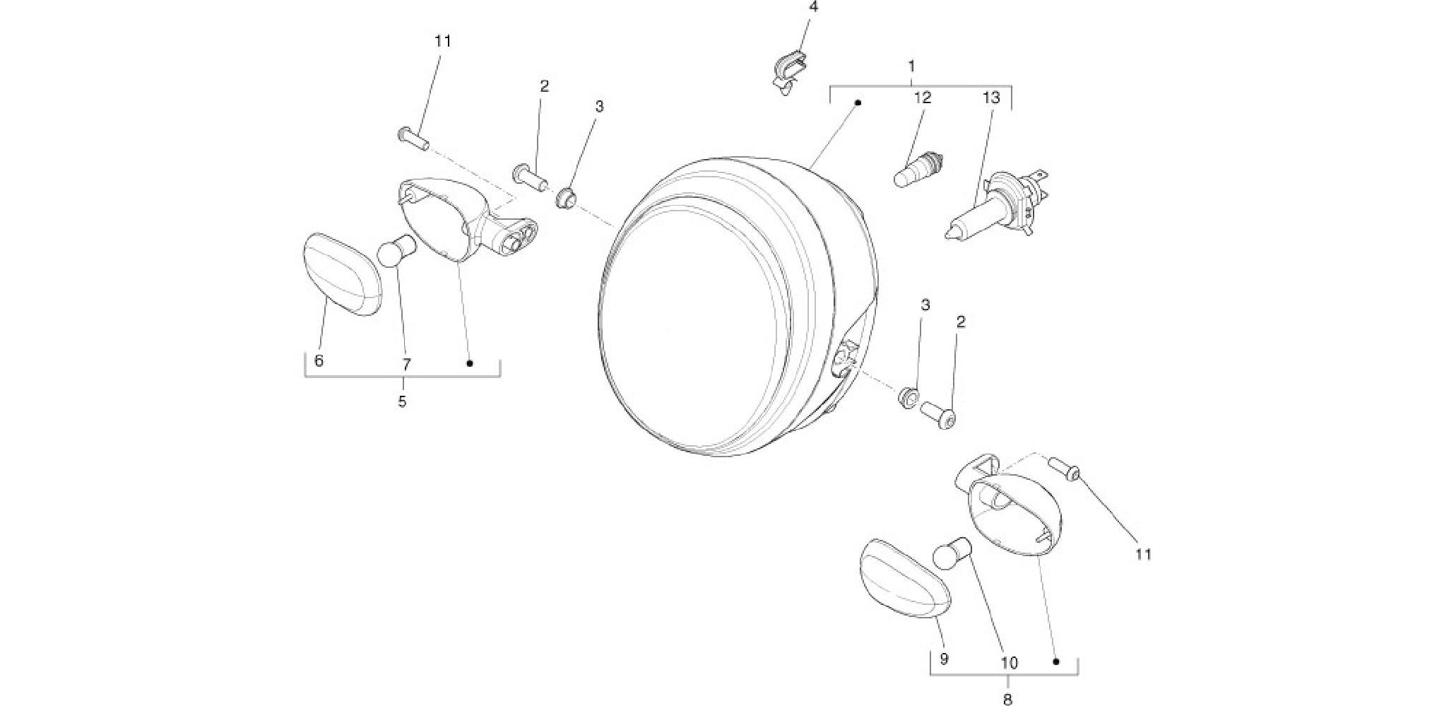 Front headlamps - Turn signal lamps