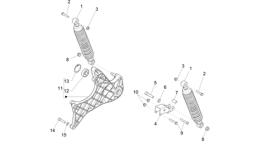 Rear suspension - Shock absorber/s