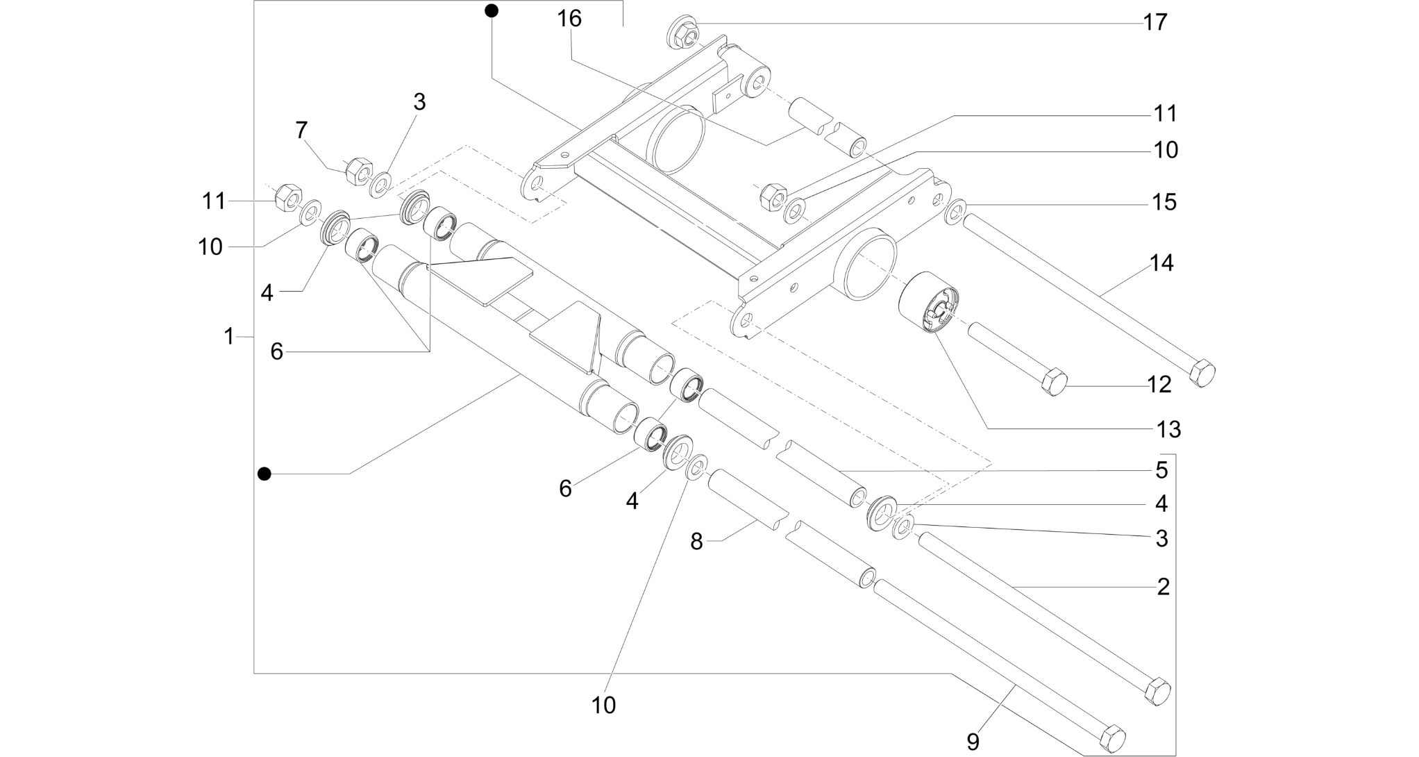 Swinging arm