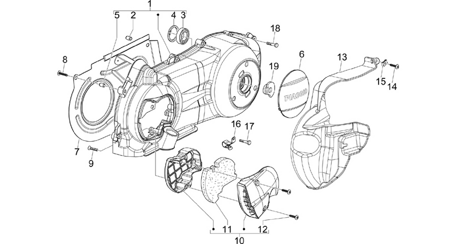 Crankcase cover - Crankcase cooling