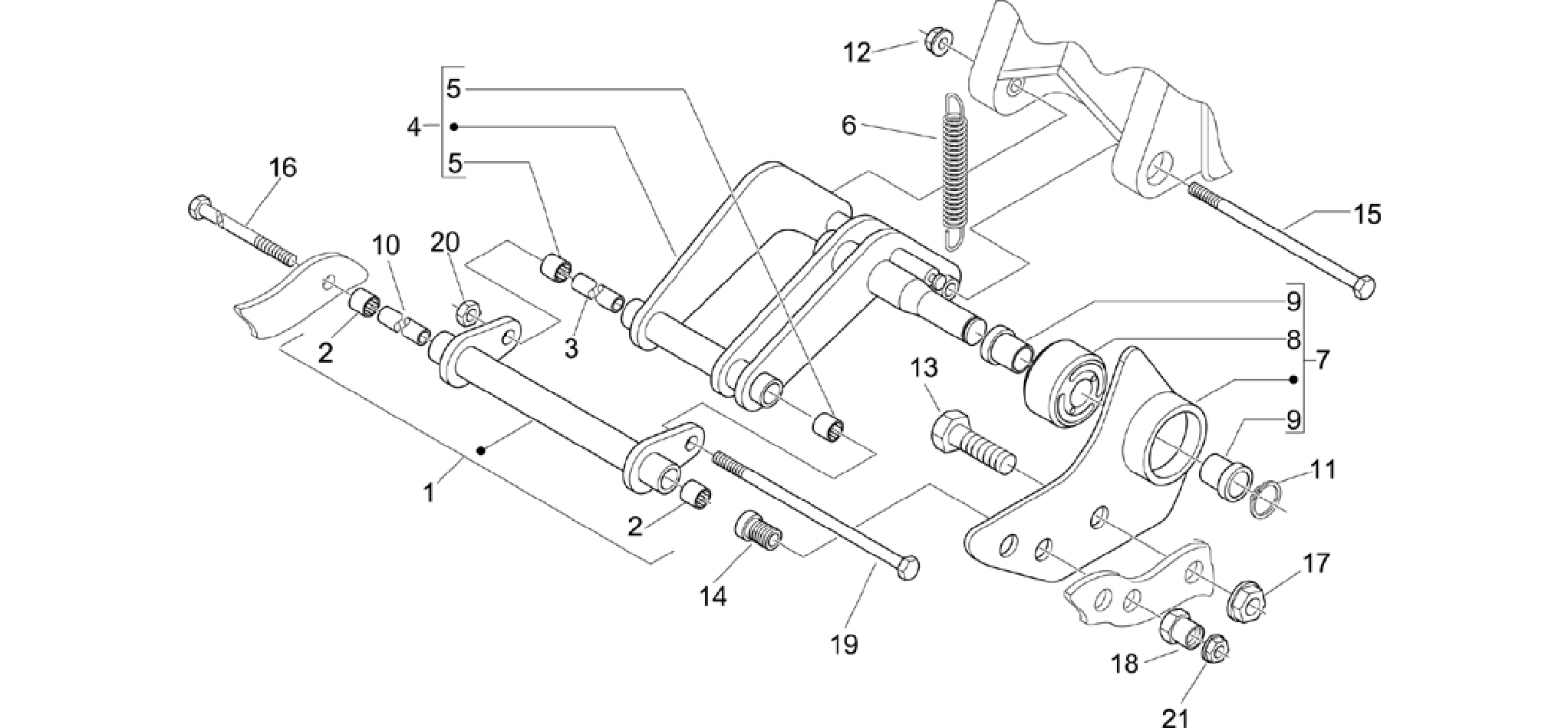Swinging arm