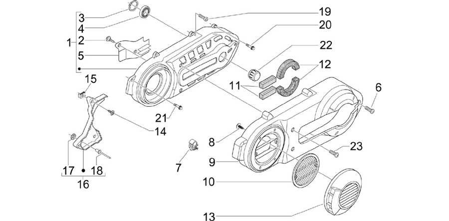 Crankcase cover - Crankcase cooling