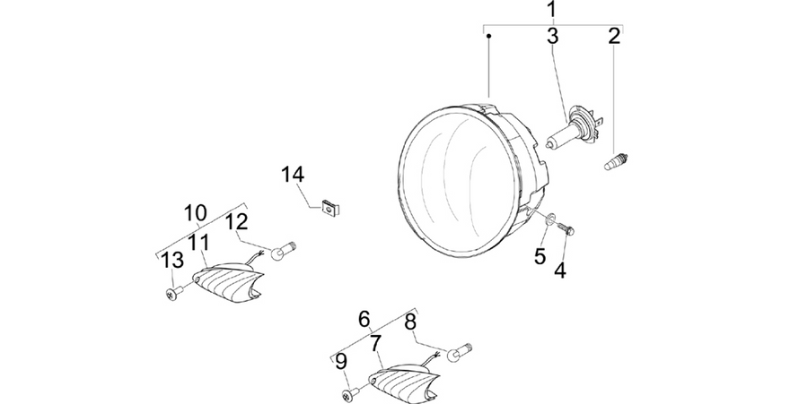 Front headlamps - Turn signal lamps