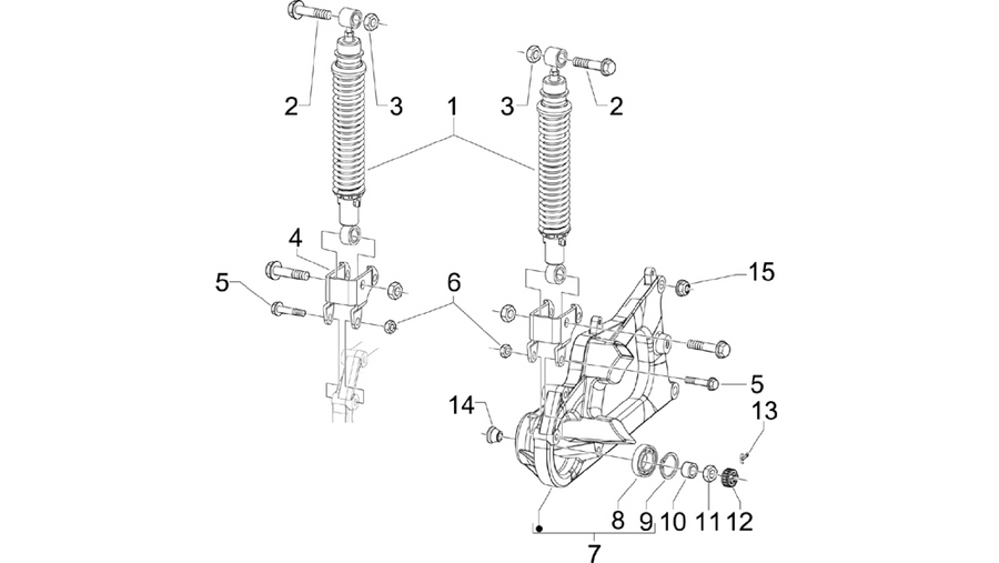 Rear suspension - Shock absorber/s