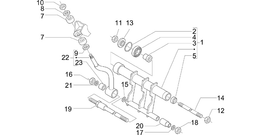Swinging arm