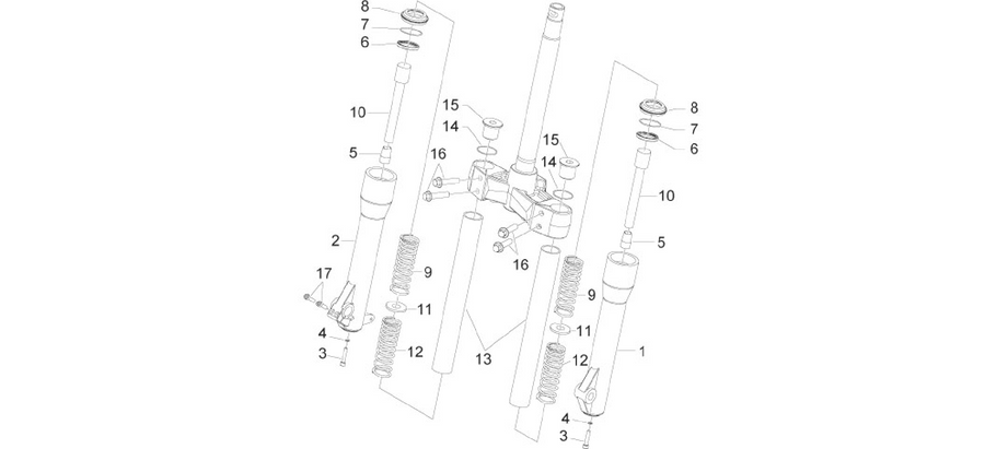 Fork's components (Kayaba)