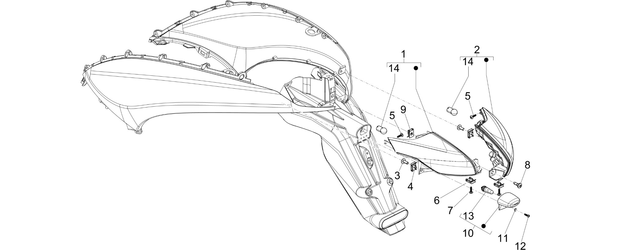 Rear headlamps - Turn signal lamps
